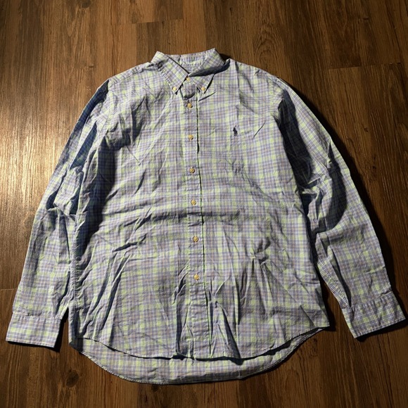 Ralph Lauren Other - Ralph Lauren Men's Long Sleeve‎ Plaid Button Down Shirt Blue Green Size L